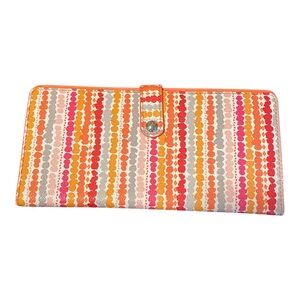 Vera Bradley Colorful Confetti Striped Women's Slim Woman’s Organizer Wallet